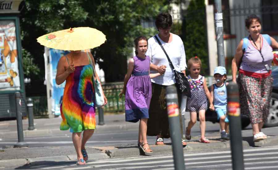 Harta județelor afectate de caniculă și furtuni