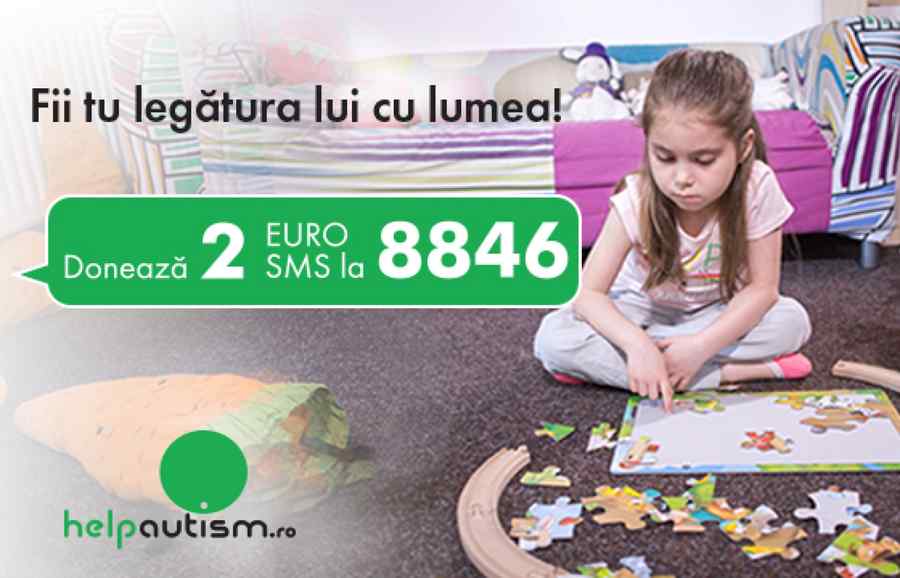 Donează acum 2 euro pentru copiii cu autism!