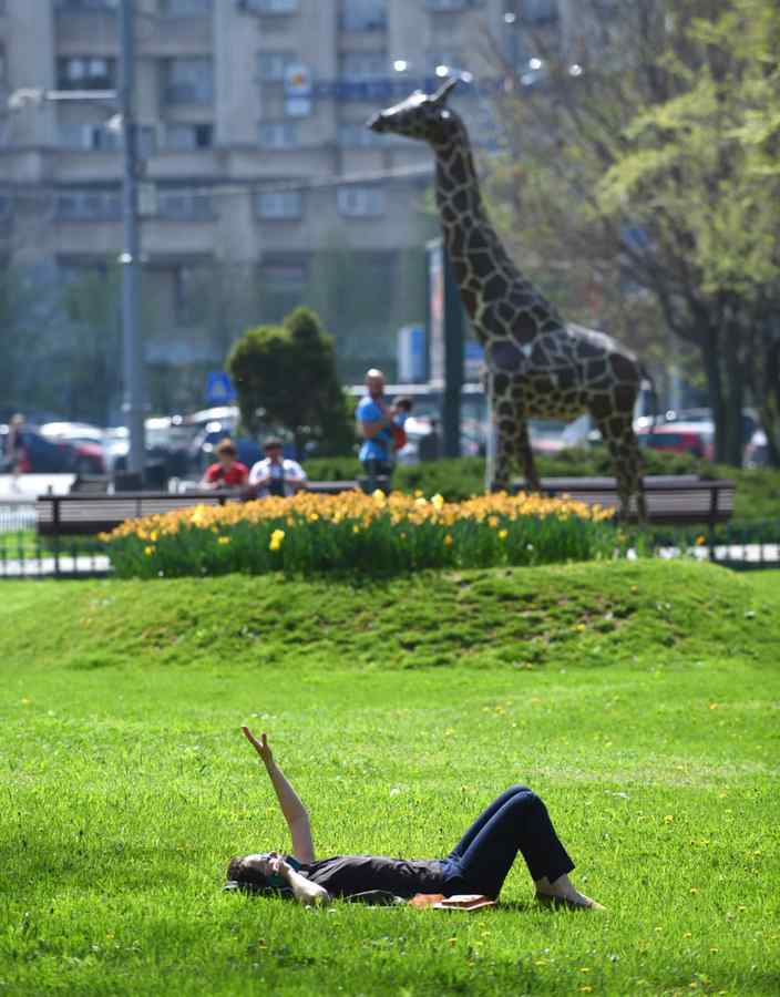 Plajă în Piața Victoriei