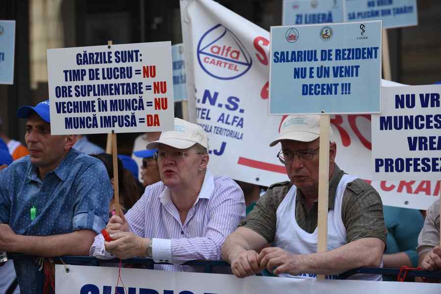 Sindicaliştii din sănătate, un nou protest