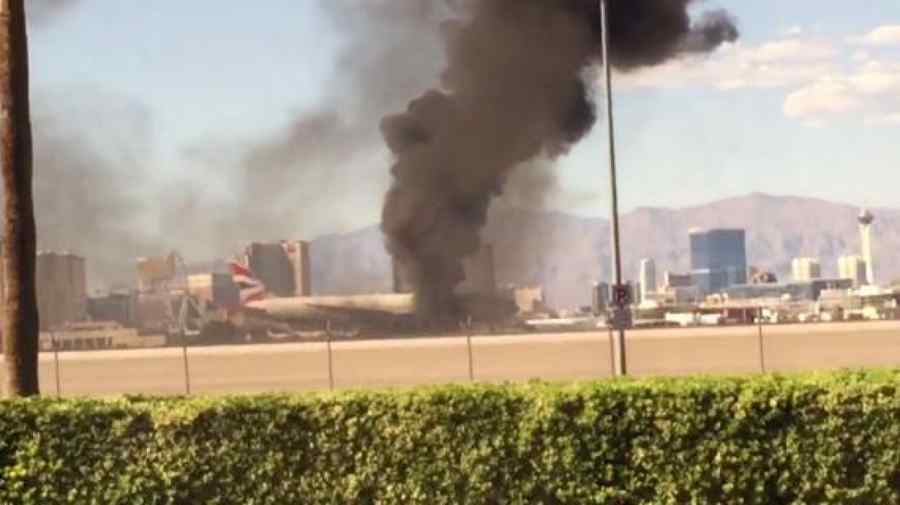 Un avion British Airways a luat foc pe aeroportul din Las Vegas