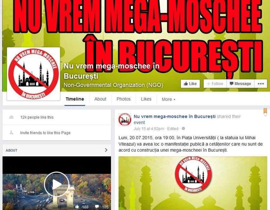 „Nu vrem mega-moschee în Bucureşti!”