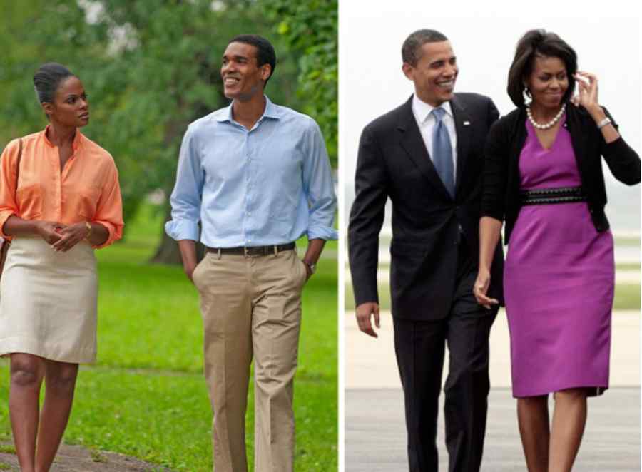 Primul sărut al lui Barack şi Michelle Obama, pe marile ecrane