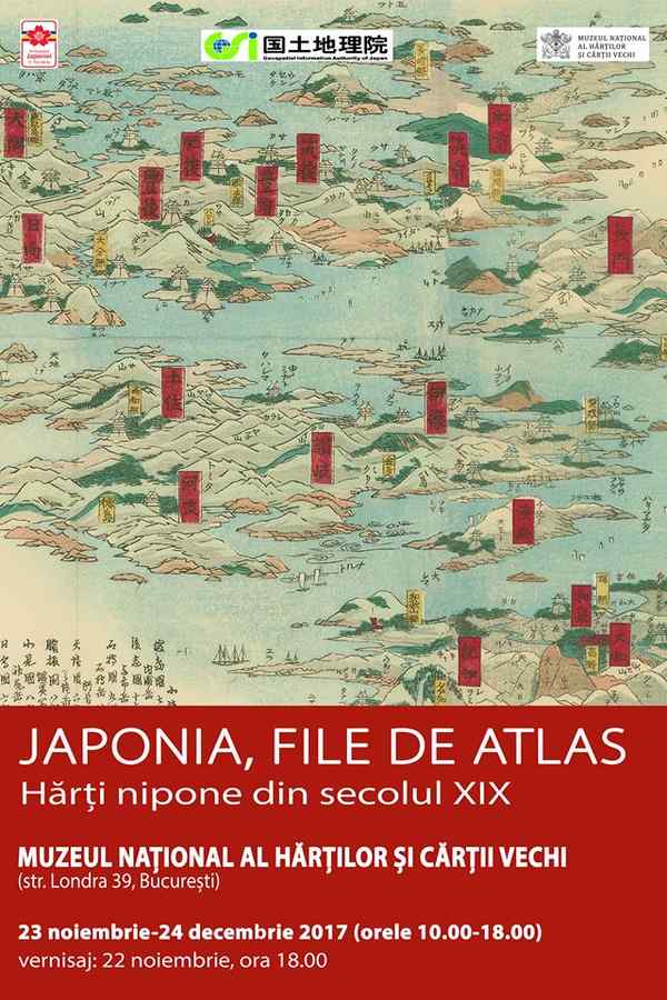 JAPONIA, FILE DE ATLAS. Expoziție de hărți japoneze din secolul XIX