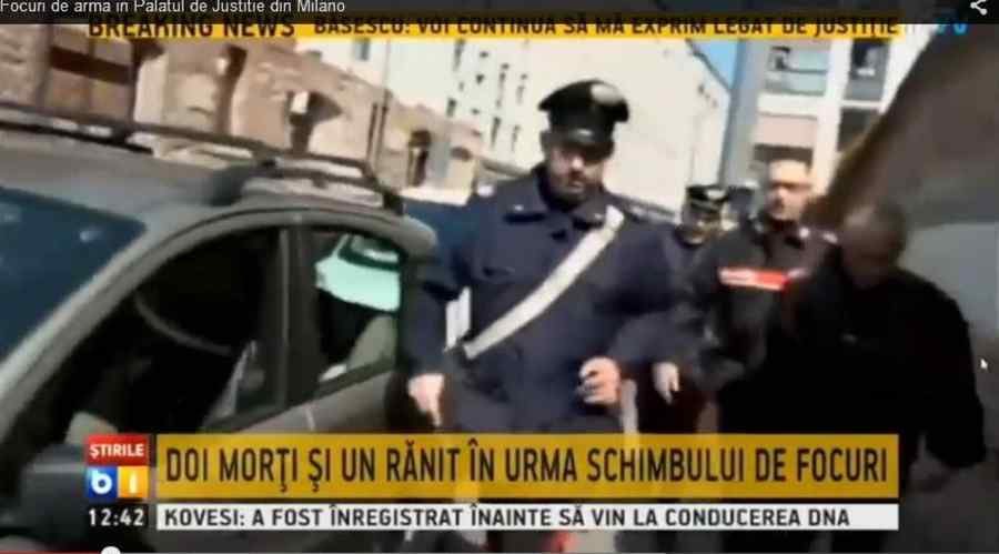 Focuri de armă în Palatul de Justiție din Milano