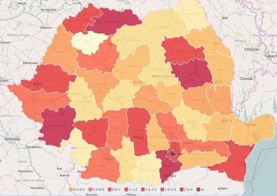 Harta corupției din România – Bucureștiul, lider detașat