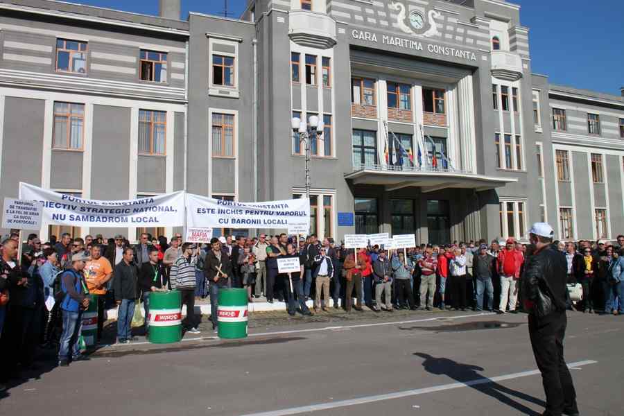 Protest în Portul Constanţa
