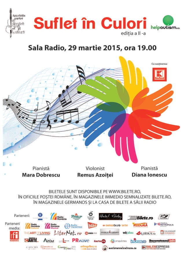 „Suflet în culori” – concert caritabil în beneficiul copiilor cu autism