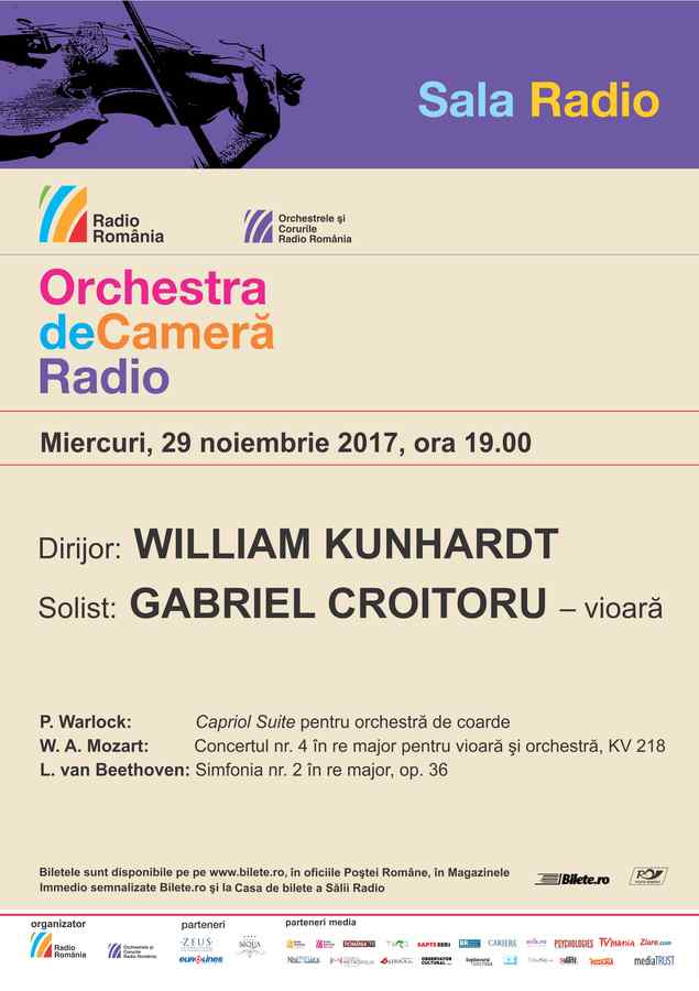 William Kunhardt, la pupitrul Orchestrei de Cameră Radio