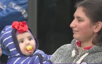 Băiețelul salvat din puț, la parada militară