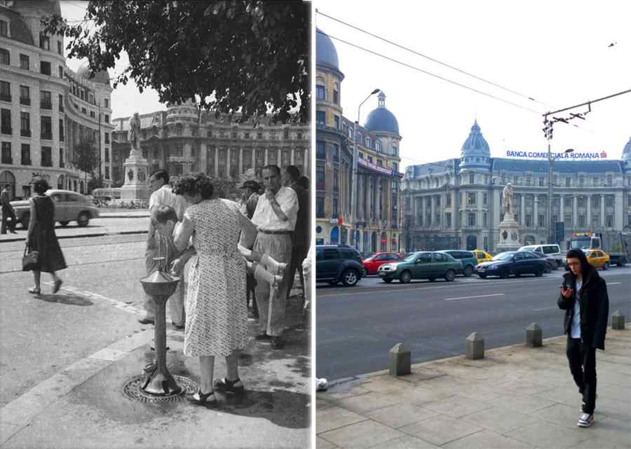 Bucureștiul, în imagini de acum 60 de ani și replica lor din zilele noastre