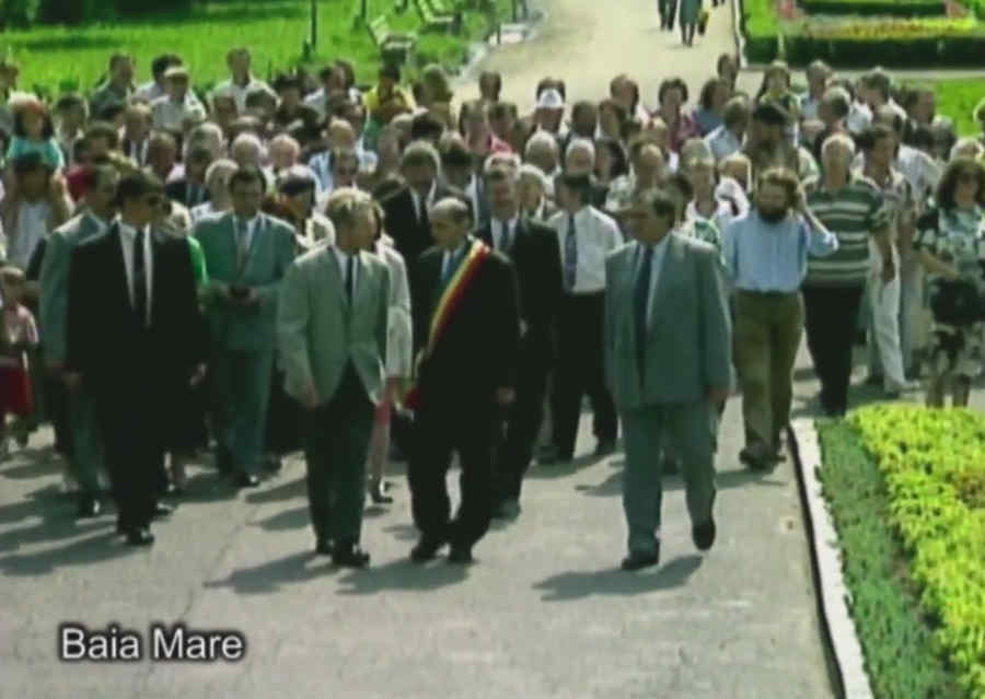 Imagini inedite: Vizita Regelui Mihai la Baia Mare, 1997