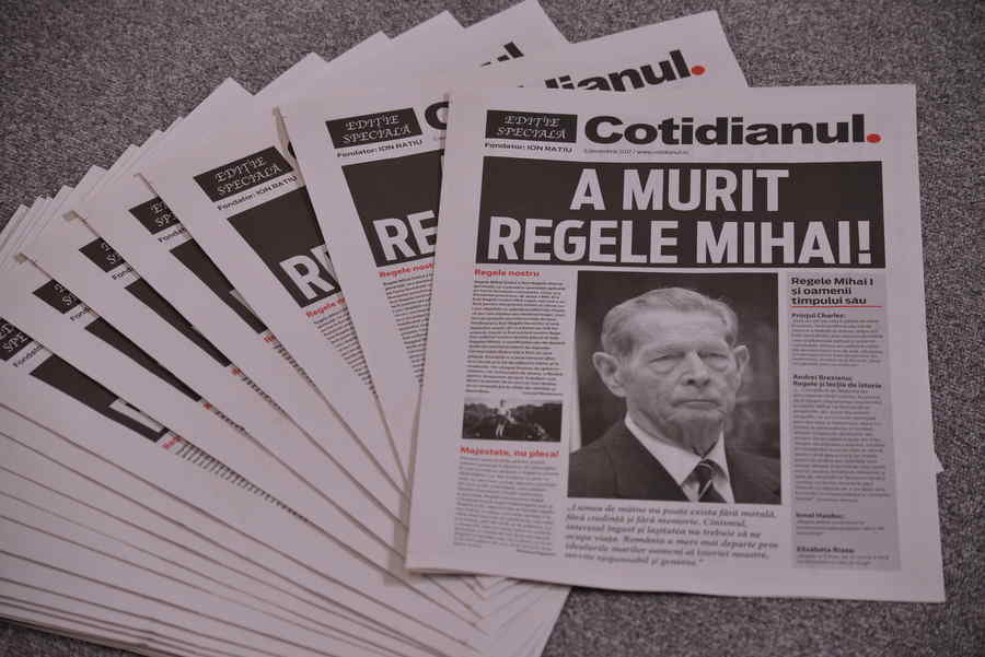Ediţie specială Cotidianul: A murit Regele Mihai