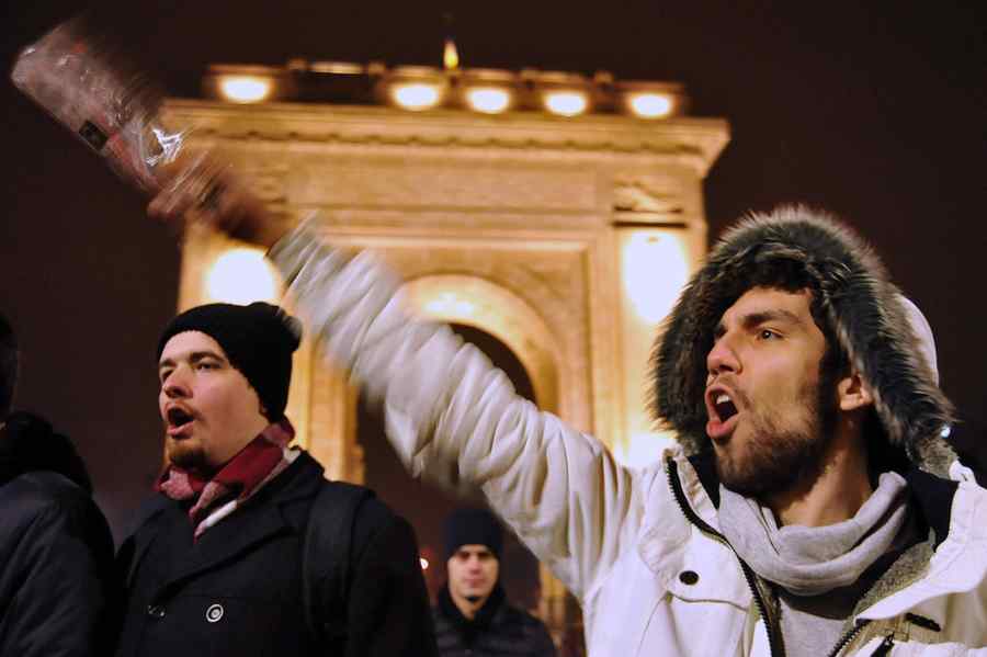Protestul anti-grațiere, în imagini