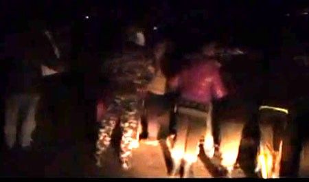 Chevron s-a întors la Pungeşti: Scandal între jandarmi şi protestatari