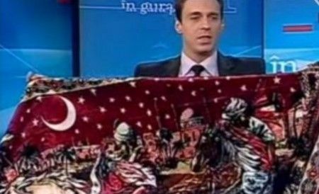 Mircea Badea a primit cadou de ziua lui o carpetă cu „Răpirea din Serai”