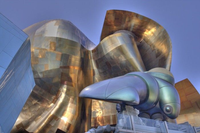 Clădirile lui par că bat step şi dansează rock and roll