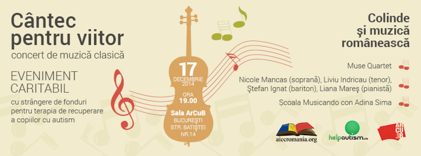 „Cântec pentru viitor”, concert caritabil pentru copiii cu autism
