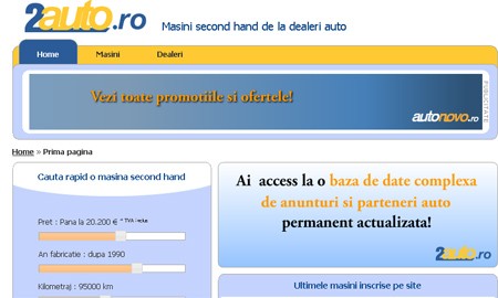 F5 şi Senior Interactive lansează 2auto.ro – un serviciu online destinat comercializării de maşini second hand cu garanţie