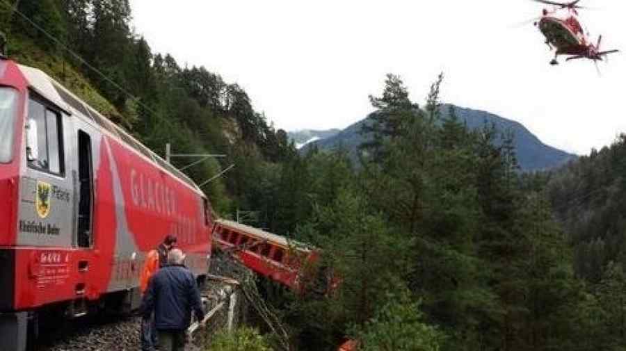 Tren deraiat în Elveţia