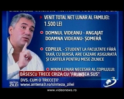 Cheltuielile familiei Videanu cu un venit de 1.500 de lei
