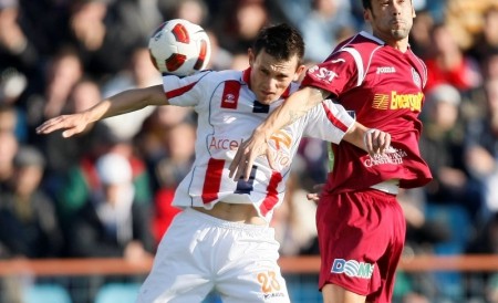 Oţelul Galaţi, egalată în minutul 90 de cei nouă jucători rămaşi pe teren ai CFR Cluj