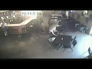 Panica in bar, un cerb face ravagii