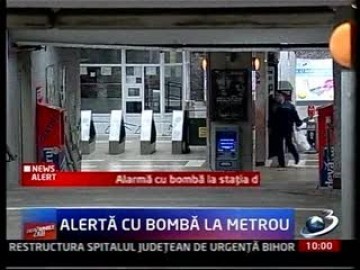 Alarmă falsă cu bombă la staţia de metrou Obor