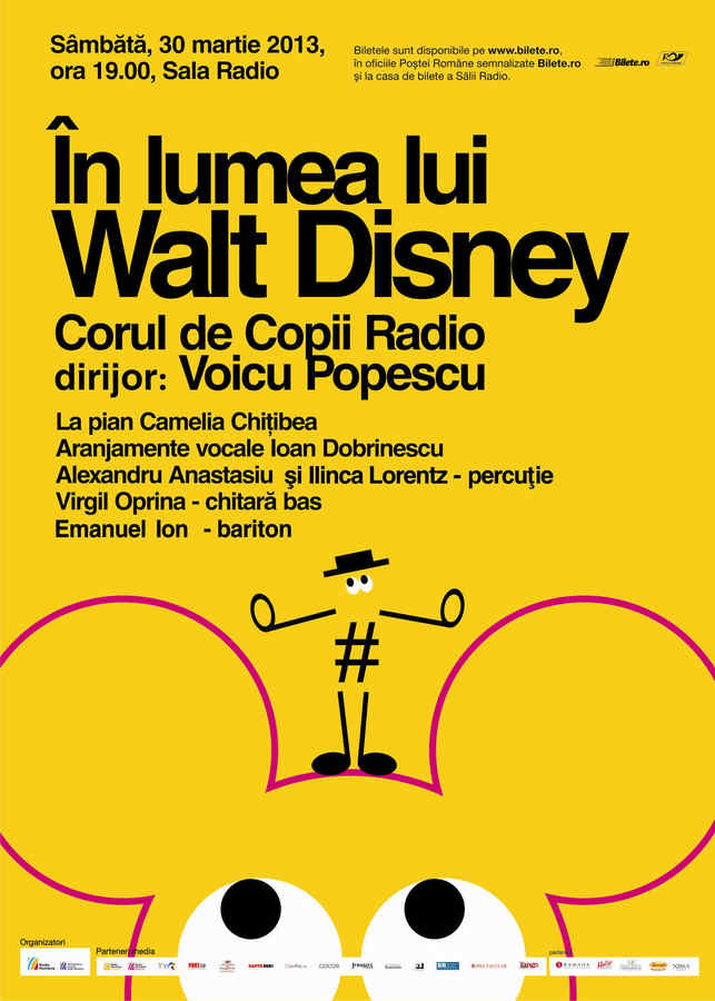 Concerte şi spectacole inspirate de lumea lui Disney