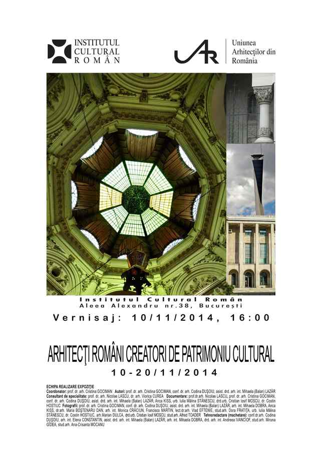 Arhitecţi români creatori de patrimoniu cultural