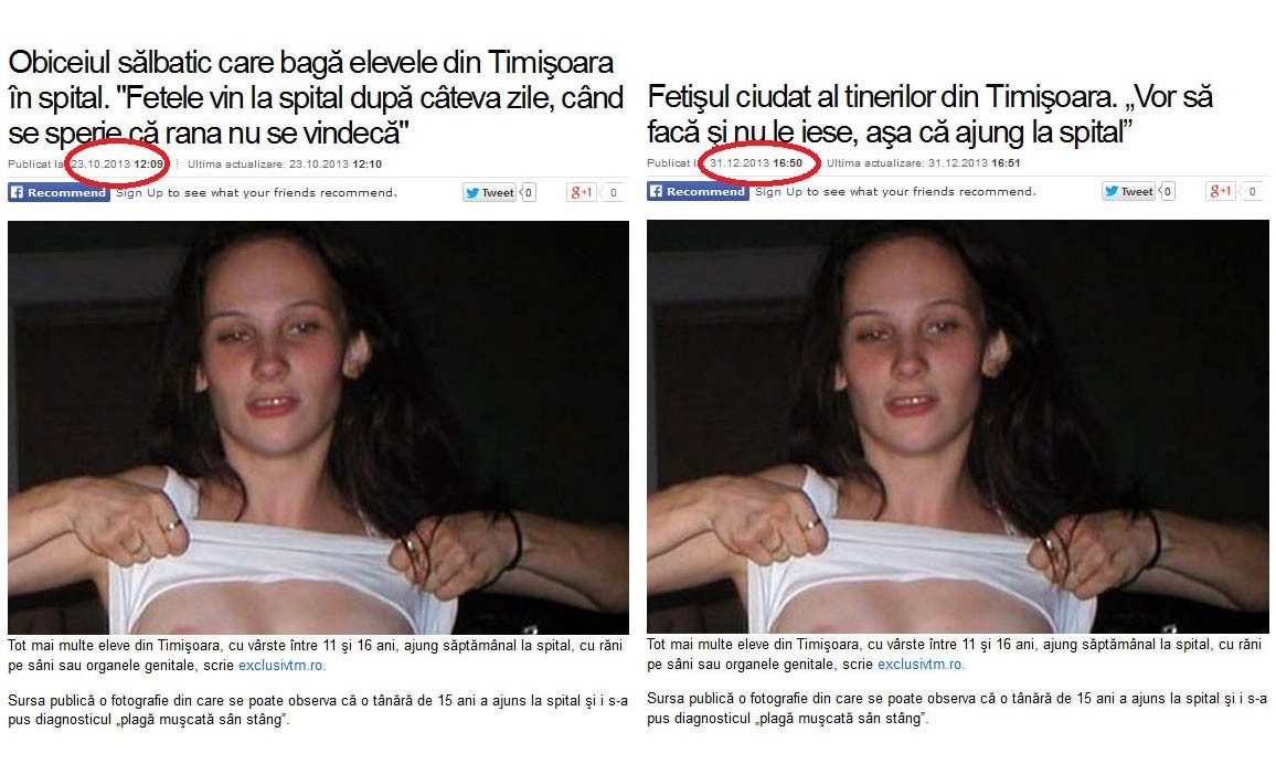 O ştire locală din aprilie – triplă publicare într-un ziar central în octombrie-decembrie