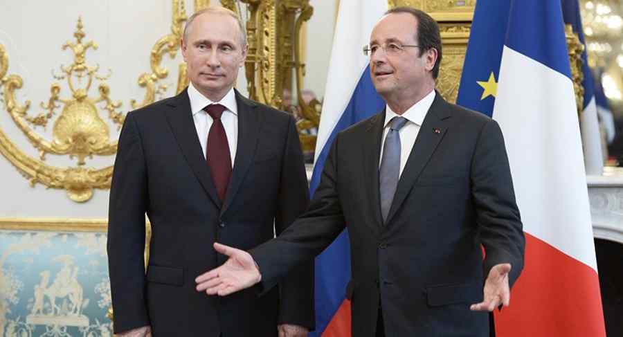Putin, acasă la Hollande