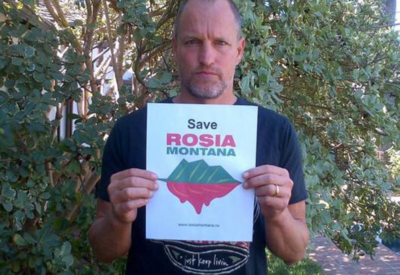 Woody Harrelson susține salvarea Roșiei Montane