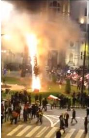 Ambasada Rusiei din Polonia a fost atacată cu pietre şi cu sticle (Video)