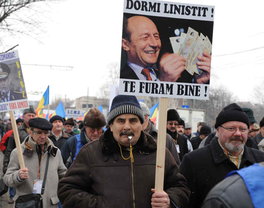 Protest la Palatul Cotroceni