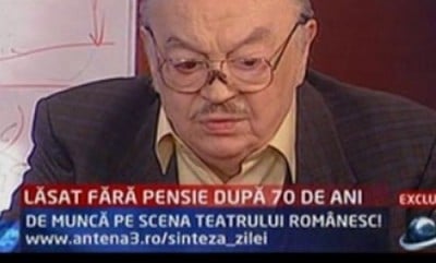 Actorul Ion Lucian, internat la Spitalul Floreasca