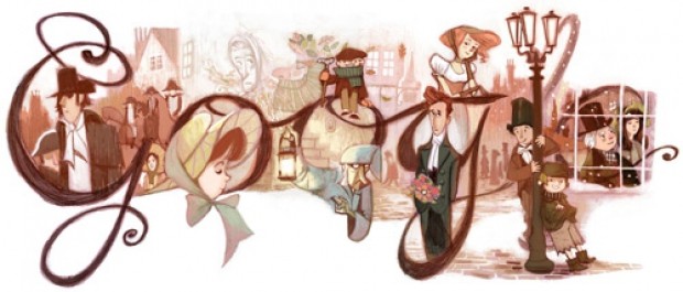 Charles Dickens, aniversat de Google