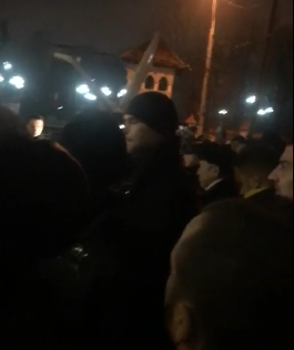Protest la Cotroceni (VIDEO)