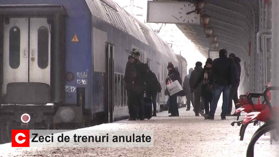 Zeci de trenuri anulate