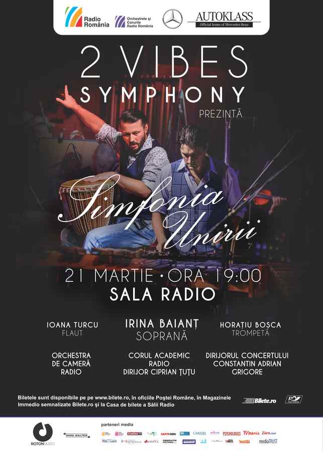 „Simfonia Unirii” cu 2 Vibes Symphony, Orchestra de Cameră Radio și Corul Academic Radio