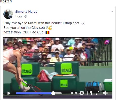 Halep va juca în Cupa Federației