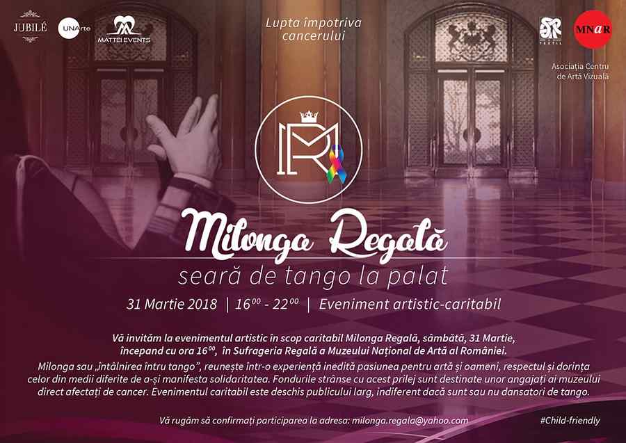Milonga Regală. Seară de tango la Palat. Un eveniment artistic în scop caritabil la MNAR