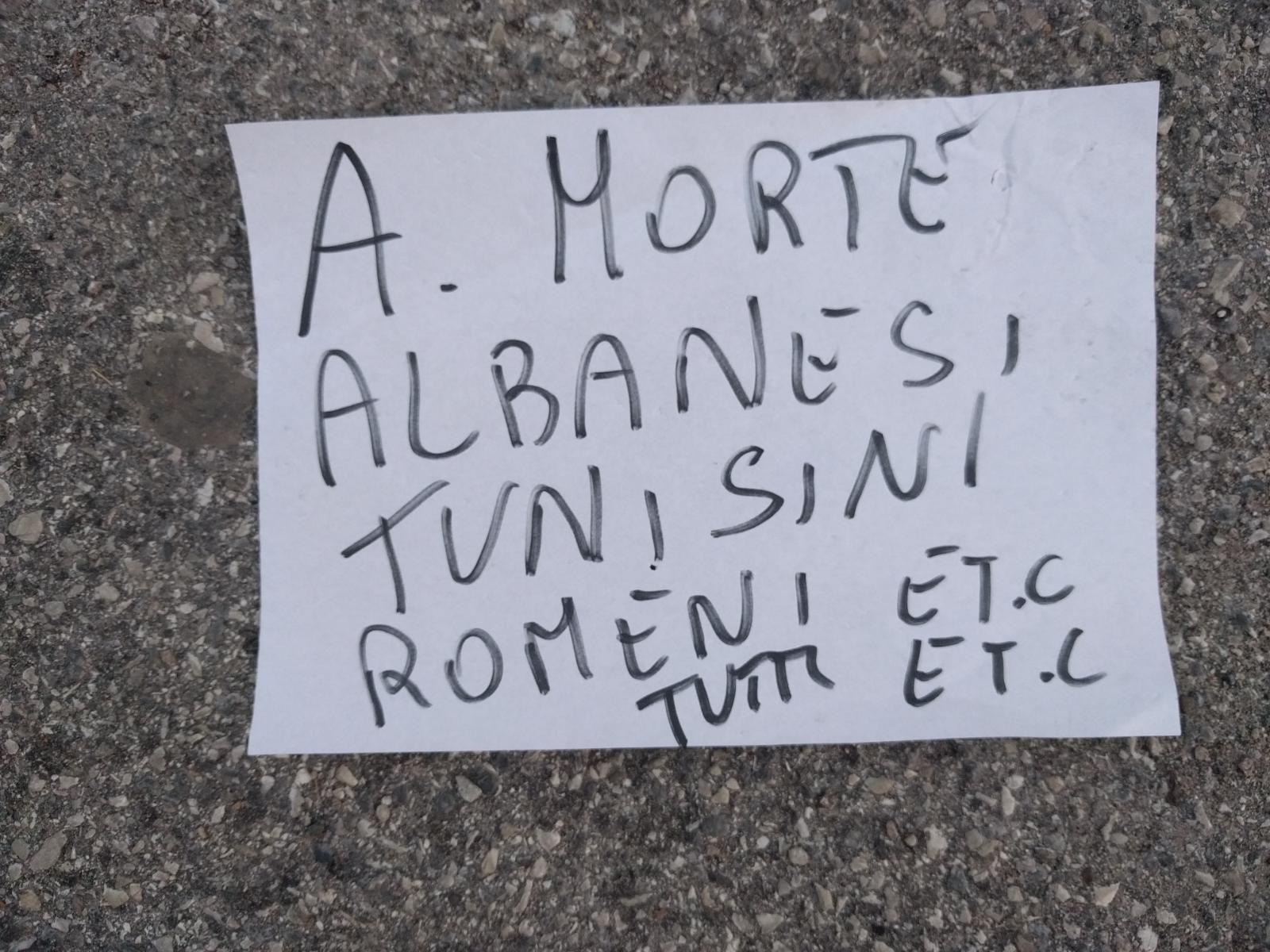 Mesaje anti-româneşti, pe străzile Italiei