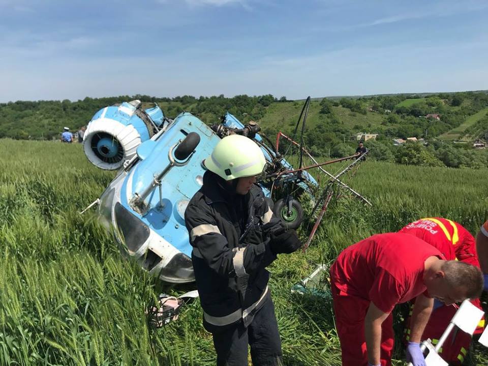 Elicopter prăbușit în Turda (galerie foto)