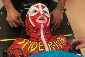 spiderman, costum, cancer, tumora, radioterapie