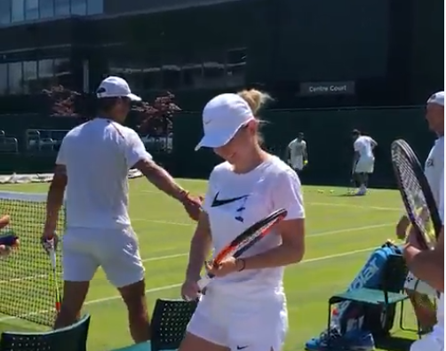(VIDEO) Moment inedit la Wimbledon cu Halep și Nadal