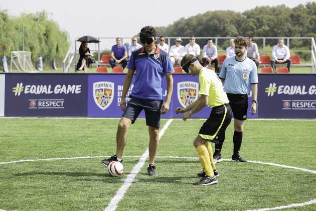 Primul teren de fotbal din România dedicat nevăzătorilor
