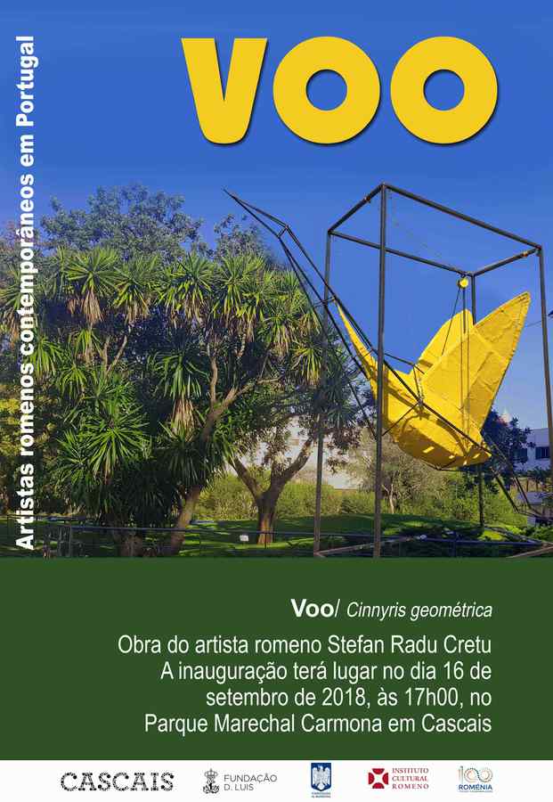 Sculptura „Zbor“ a artistului Ștefan Radu Crețu, expusă la Cascais
