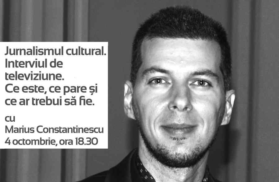Conferințele de joi de la Palatul Suțu se reiau cu o prezentare dedicată jurnalismului cultural și interviului de televiziune