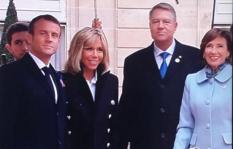 LIVE/ VIDEO. Primele imagini cu familia prezidențială de la întâlnirea cu Macron